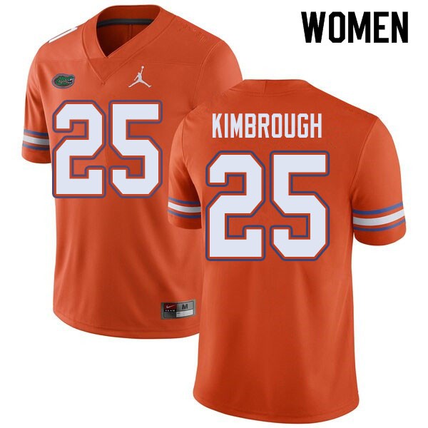 Jordan Brand Women #25 Chester Kimbrough Florida Gators College Football Jersey Orange